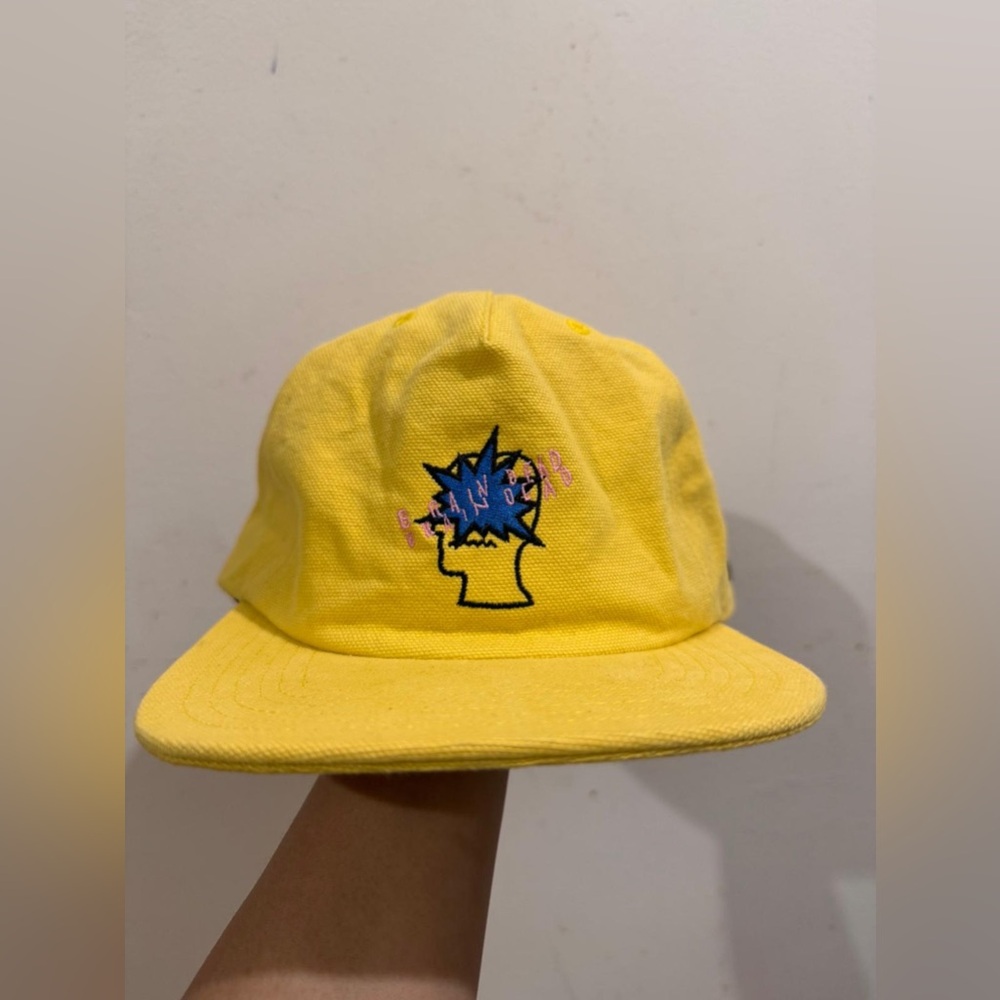 Brain Dead Yellow Cap with Blue Graphic